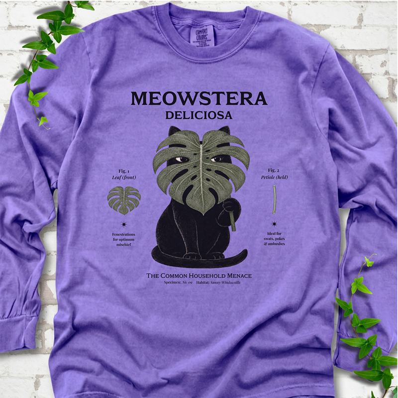Meowstera LS T-Shirt