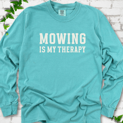 Mowing Is My Therapy LS T-Shirt