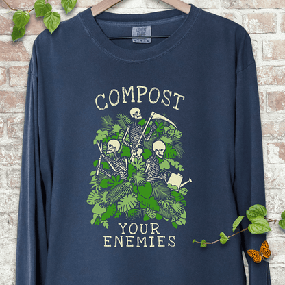 Compost Your Enemies Skeleton LS T-Shirt