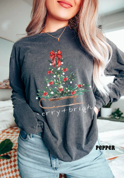 Coquette Christmas Long Sleeve Shirt