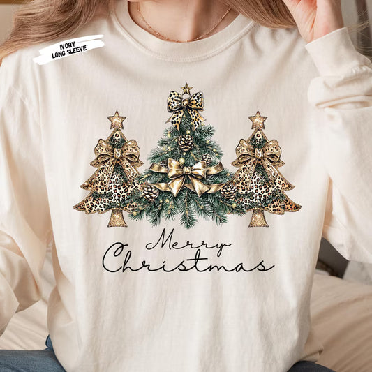 Leopard Christmas Tree Shirt