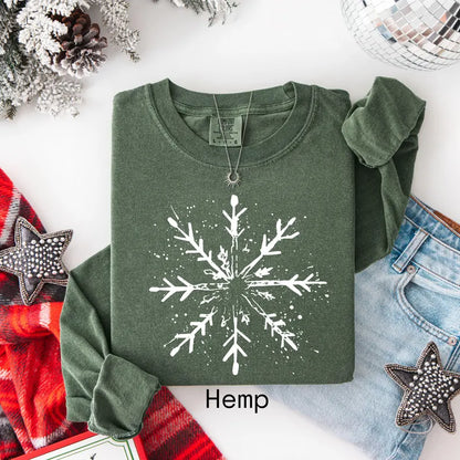 Long Sleeve Winter Snowflake Holiday