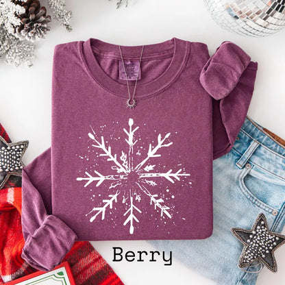 Long Sleeve Winter Snowflake Holiday