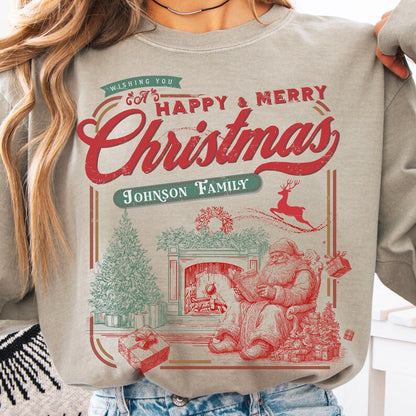 Vintage Santa Long Sleeve Shirt