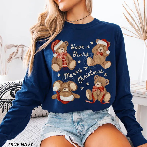 Bear Christmas Bear LS TShirt